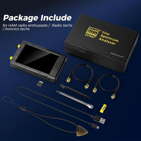 محلل الطيف المحمول الصغير SA - GOOZEEZOO V0.3.1 محلل طيف التردد المحمول | 100 كيلو هرتز إلى 960 ميجا هرتز مدخلات MF/HF/VHF/UHF مع وظيفة محمية ESD وشاشة لمس 2.8 بوصة in Kuwait