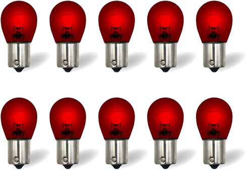1156 Amber Light Bulb 10 Pack,S25 Automotive Brake Light Turn 1156A Miniature Bulb Mini Bulb Taillight Turn Signal Light,Replacement for Cars,Trucks,SUVs in Saudi Arabia