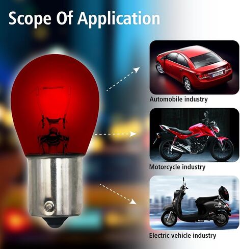 1156 Amber Light Bulb 10 Pack,S25 Automotive Brake Light Turn 1156A Miniature Bulb Mini Bulb Taillight Turn Signal Light,Replacement for Cars,Trucks,SUVs in Saudi Arabia