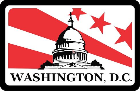 Washington, D.C. (Color Design) - Premium Quality Anodized Billet Aluminum Laser Engraved UV Resistant Metal Trailer/Tow Hitch Cover for 2" Receivers, Luxury Product for Truck, SUV or Car in Saudi Arabia