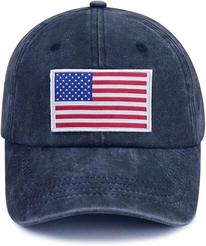 American Flag Hat for Men Women, Funny Adjustable Cotton Baseball Cap in Saudi Arabia