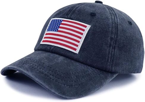 American Flag Hat for Men Women, Funny Adjustable Cotton Baseball Cap in Saudi Arabia