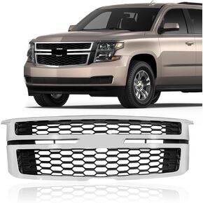 Front Bumper Grille Fit for 2015-2020 Chevrolet Chevy Tahoe Suburban LS LT Grill Intake Replacement with Gloss Black Grille Replacements in Kuwait