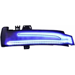 2PCS Dynamic LED Side Wing Mirrors Indicator Flowing Turn Signal Light Blinker Startup Breath Light Compatible for Benz W212 W204(Amber and White) in Saudi Arabia