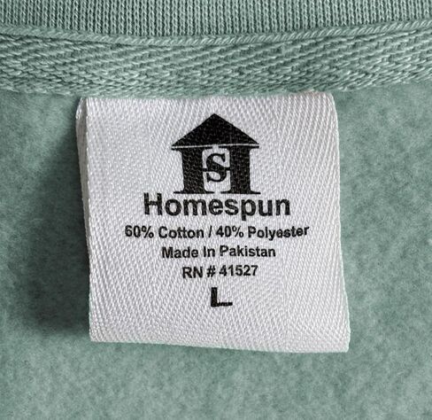 Homespun Ultra Soft 3-End Ringspun Cotton/Poly Fleece Pouch Pocket Crews in Kuwait