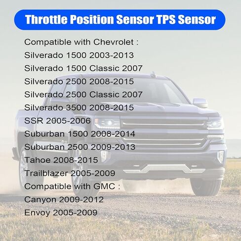 FZJDSD Throttle Position Sensor TPS Sensor 19259452 TPS4270 TH445 Compatible with Chevy Silverado Trailblazer Express Suburban Tahoe Avalanche GMC Envoy Yukon Sierra Savana Buick Cadillac 2003-2015 in Saudi Arabia