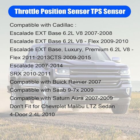 FZJDSD Throttle Position Sensor TPS Sensor 19259452 TPS4270 TH445 Compatible with Chevy Silverado Trailblazer Express Suburban Tahoe Avalanche GMC Envoy Yukon Sierra Savana Buick Cadillac 2003-2015 in Saudi Arabia