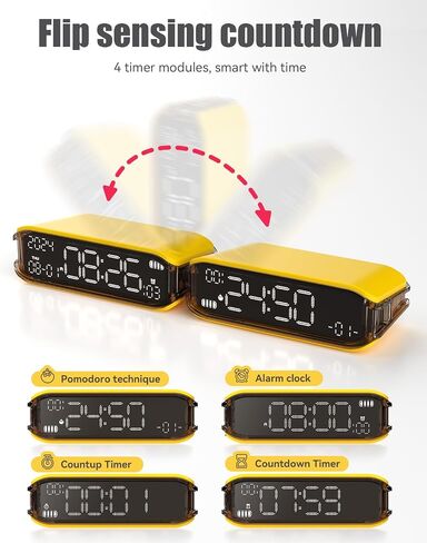 Digital Alarm Clocks for Bedrooms, Small Alarm Clock for Bedside, Loud Alarm for Heavy Sleepers, Adjustable Brightness, 12/24H, Pomodoro Timer in Saudi Arabia