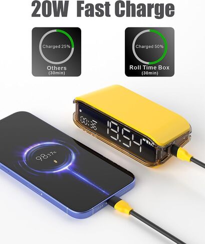 Digital Alarm Clocks for Bedrooms, Small Alarm Clock for Bedside, Loud Alarm for Heavy Sleepers, Adjustable Brightness, 12/24H, Pomodoro Timer in Saudi Arabia