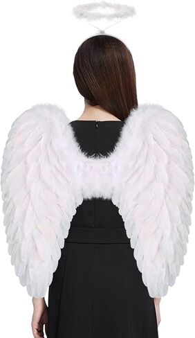 Angel Wings for Adult Feather Angel Costume for Women Halloween Costume in Kuwait
