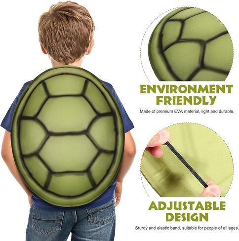Operitacx Turtle Shell Costumes for Kid & Adult, Halloween Costume EVA Turtle Shell for Halloween Dress Up Cosplay Party in Kuwait