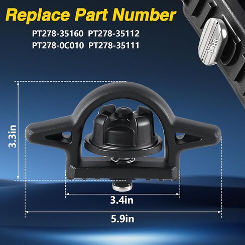 4PCS Tie Down Bed Cleats Compatible with Toyota Tacoma 2005-2024 & Tundra 2007-2024 Truck Deck Rail System Replace#: PT278-35160 PT278-35112 PT278-0C010 PT278-35111 in Saudi Arabia