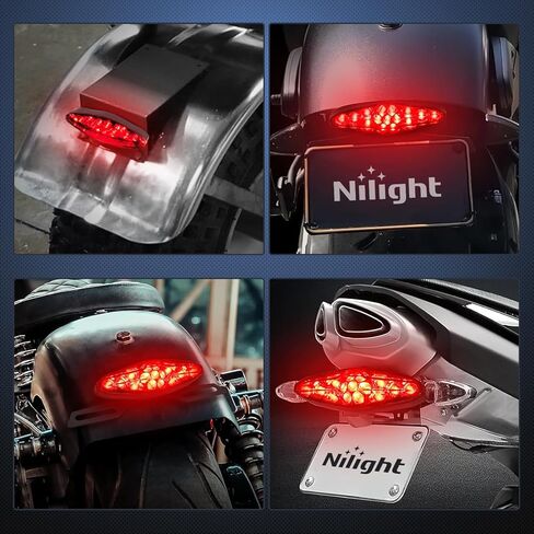 nilight عقبة الناقل البضائع البيضاوي ضوء عدة 2 قطع 6 بوصة أضواء حمراء ث / دافق جبل جروميت قوس تسخير للماء وقف بدوره إشارة ضوء الذيل لرف الأمتعة الدراجة رف شاحنة مقطورة in Saudi Arabia