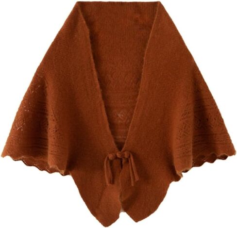 Women's Cashmere Shawl Wrap Knit Button Scarf Warm Shoulder Cape for Fall Winter Trendy 2025 Knitted Cover-Up in Saudi Arabia