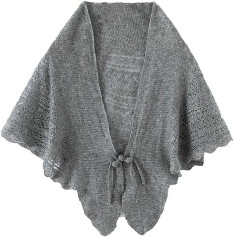 Women's Cashmere Shawl Wrap Knit Button Scarf Warm Shoulder Cape for Fall Winter Trendy 2025 Knitted Cover-Up in Saudi Arabia