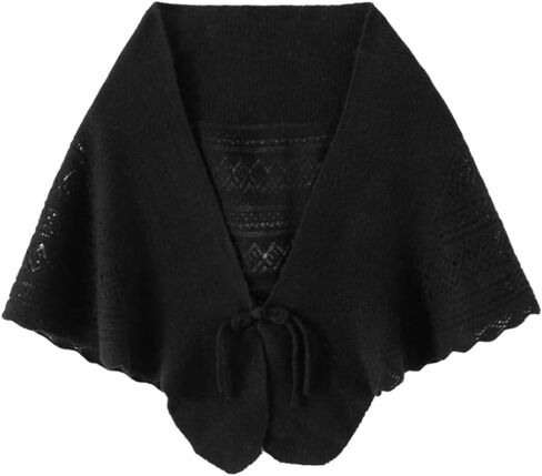 Women's Cashmere Shawl Wrap Knit Button Scarf Warm Shoulder Cape for Fall Winter Trendy 2025 Knitted Cover-Up in Saudi Arabia