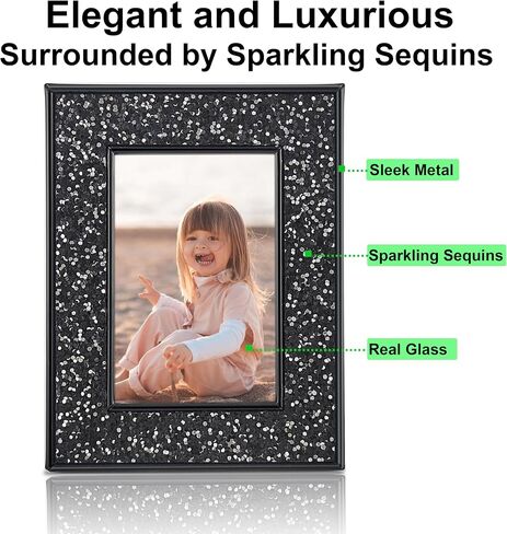 Polaroid Frame, 2x3 Picture Frame for Fujifilm Instax Film & Polaroid Film, Small Glass Frame, Glitter Mini Photo Frames for Tabletop, Great gift for Thanksgiving Christmas (Gold, 4 Pack) in Saudi Arabia