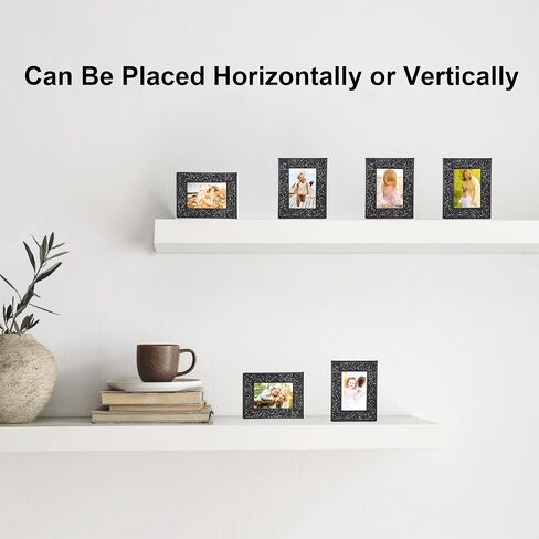 Polaroid Frame, 2x3 Picture Frame for Fujifilm Instax Film & Polaroid Film, Small Glass Frame, Glitter Mini Photo Frames for Tabletop, Great gift for Thanksgiving Christmas (Gold, 4 Pack) in Saudi Arabia