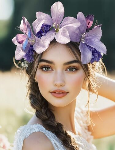 Coucoland Flower Headband for Women - Butterfly Monarch Tea Party Kentucky Fascinators Hat Halloween Costume Headpiece in Saudi Arabia