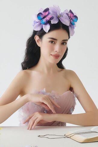Coucoland Flower Headband for Women - Butterfly Monarch Tea Party Kentucky Fascinators Hat Halloween Costume Headpiece in Saudi Arabia