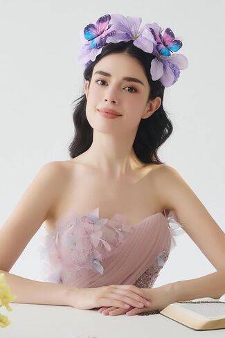 Coucoland Flower Headband for Women - Butterfly Monarch Tea Party Kentucky Fascinators Hat Halloween Costume Headpiece in Saudi Arabia