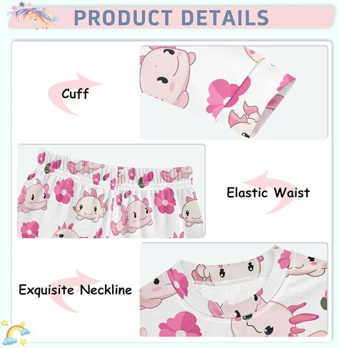 Pajama يضع الأكمام الطويلة ناعم المريح ملابس 2 قطعة PJS 3-8 سنوات in Kuwait