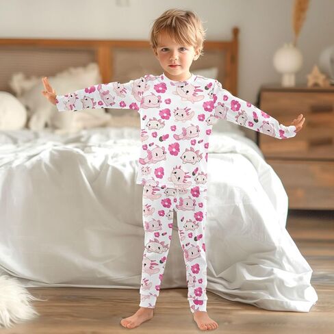 Pajama يضع الأكمام الطويلة ناعم المريح ملابس 2 قطعة PJS 3-8 سنوات in Kuwait