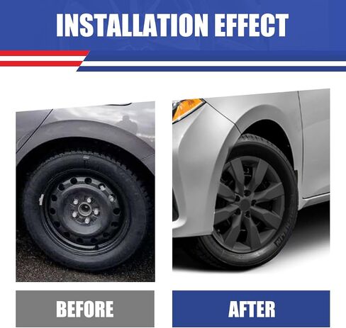 16 Inch Hubcaps Set of 4 Matte Black Wheel Rims Cover R16 Hubcap for Toyota Corolla 2014-2016, ABS & PC Material Snap On Installation Wheel Cover Exterior Accessories for Toyota Matrix 2009-2014 in Kuwait