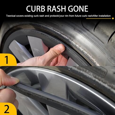 2025 2026 New Rim Protector for Tesla Model Y Juniper 20inch,Cover Curb Rash Wheel Rim Scratch,ABS Rim Guard Covers 4Pcs for Tesla Model Y Exterior Accessories Silver in Saudi Arabia