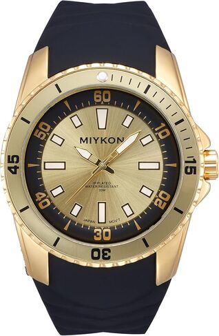 Miykon Dive Watches for Men | Casual Sports Analog Watch Men with Genuine Comfortable Silicone Band | Ion Polished, Luminous Hands, Scratch Resistant Glass, Japanese Quartz, 100ft Water Resistant in Saudi Arabia