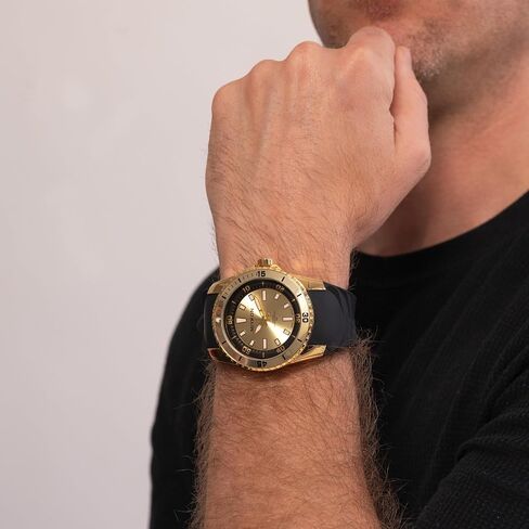 Miykon Dive Watches for Men | Casual Sports Analog Watch Men with Genuine Comfortable Silicone Band | Ion Polished, Luminous Hands, Scratch Resistant Glass, Japanese Quartz, 100ft Water Resistant in Saudi Arabia