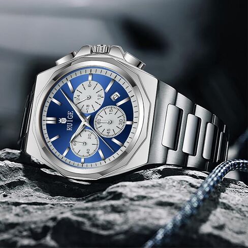 New Multi Functional Men's Quartz Watch with Three Eyes and Six Needles, Fashionable Men's Night Light Waterproof Trendy Watch N19 in Kuwait