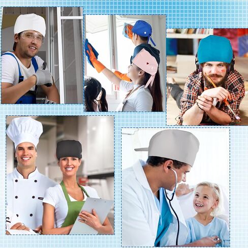 14 Pcs Bouffant Nursing Hats Scrub Caps Adjustable Tie Back Cotton Surgical Caps for Women Men Nurse Doctor, 14 Colors in Saudi Arabia