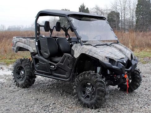 SuperAtv مقاوم للخدمة الخدش الثقيلة مقاومة الزجاج الأمامي لعام 2014+ Yamaha Viking/Viking VI | 1/4 "البولي الكربونات السميكة | ختم لمبة مثقبة قبل التثبيت | سهلة التثبيت | مغلفة صلبة للمتانة | الولايات المتحدة الأمريكية in Saudi Arabia