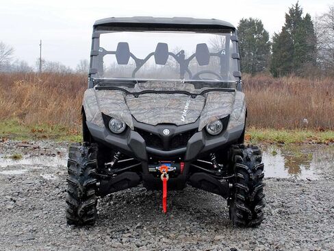 SuperAtv مقاوم للخدمة الخدش الثقيلة مقاومة الزجاج الأمامي لعام 2014+ Yamaha Viking/Viking VI | 1/4 "البولي الكربونات السميكة | ختم لمبة مثقبة قبل التثبيت | سهلة التثبيت | مغلفة صلبة للمتانة | الولايات المتحدة الأمريكية in Saudi Arabia