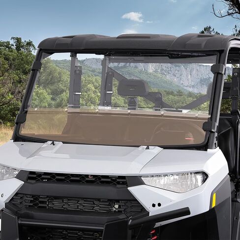 Kemimoto 2-in-1 الزجاج الأمامي المتوافق مع Ranger 1000 ، النافذة الأمامية المقاومة للخدش المتوافقة مع Polaris Ranger XP 900/Crew ، Ranger XP 1000/Crew ، Ranger 1000/Crew 2014-2025 in Saudi Arabia