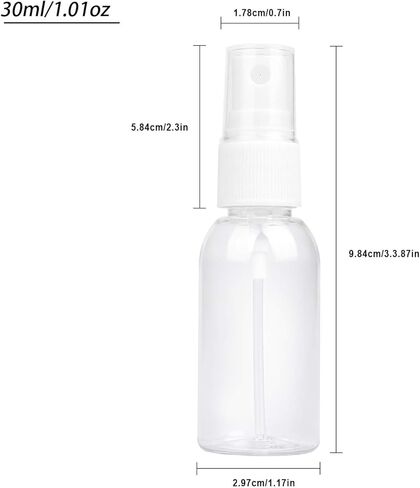 TRENDBOX 6 Pack Empty Transparent Plastic Fine Mist Spray Bottle 60 ml (2 oz) in Kuwait