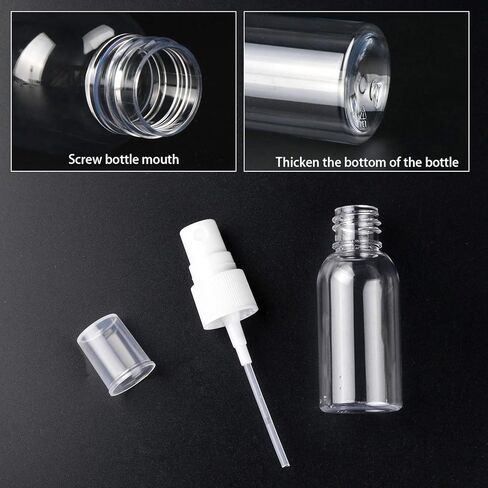 TRENDBOX 6 Pack Empty Transparent Plastic Fine Mist Spray Bottle 60 ml (2 oz) in Kuwait