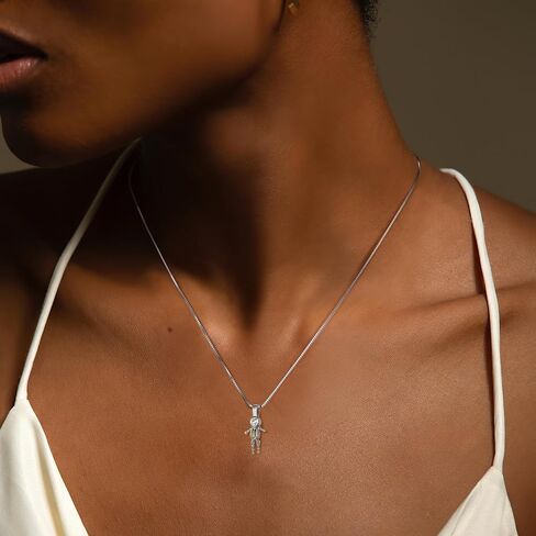 Baby Birthstone Pendant Necklace for Mom by Ginger Lyne - Birth Month Kids - Grandma Family Boy or Girl Charm - Cubic Zirconia CZ Sterling Silver - Box Chain Included in Kuwait