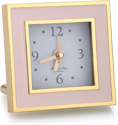 Addison Ross Grey Shagreen Silver-Plated Alarm Clock in Kuwait
