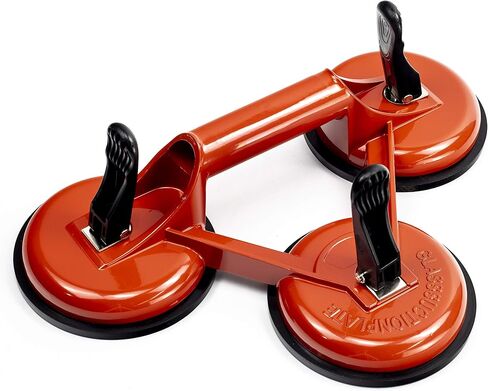 Triple Glass Suction Cups Heavy Duty Aluminum Vacuum Plate Handle Glass Holder Hooks to Lift Large Glass, Tile Suction Cup Lifter, Triple Suction Cups for Moving Glass, Window, Granite in Kuwait