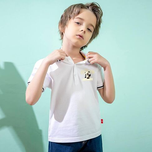 بويز فتيات القمصان بولو دلولر قصيرة الأكمام القطن النحيف منسق القمصان الزر لأسفل لأسفل دراسية موحدة بلوزة التنس الموحدة الرسمية in Kuwait