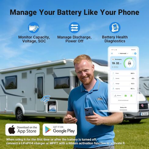 Redodo 12V 165Ah LiFePO4 Battery with Bluetooth, 165A BMS, 2112Wh, Group 31 Lithium Battery with 1.65X Longer Lasting, Perfect for RV, Marine, Solar in Kuwait