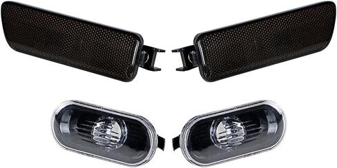 Astra Depot Euro Style Black Base Amber Side Marker Lights Compatible with Fender Bumper Volkswagen 1999-2005 VW Jetta MK4 99-03 Golf MK4 in Saudi Arabia