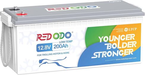 Redodo 12v 165ah LifePo4 بطارية مع Bluetooth ، 165a BMS ، 2112WH ، مجموعة 31 بطارية ليثيوم مع 1.65x أطول ، مثالية للربع البحري ، البحرية ، الطاقة الشمسية in Saudi Arabia