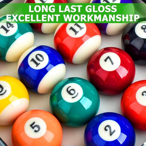 2.5cm/0.98inch Mini Billiard Balls Set 16Pcs Children Mini Pool Balls Small Billiard Balls for kid's Mini Pool Table Billiard Ball Indoor Table Game Toy for Kids, Adults in Saudi Arabia