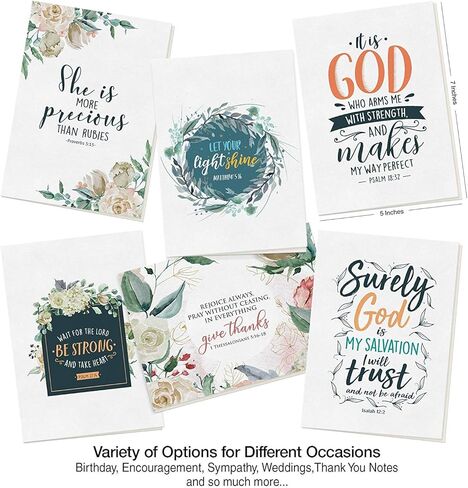 Dessie 60 Unique Large Greeting Cards Assortment with Envelopes and Seals.- Amazing Assorted Cards for All Occasions w/Greetings Inside, Card Organizer. in Kuwait