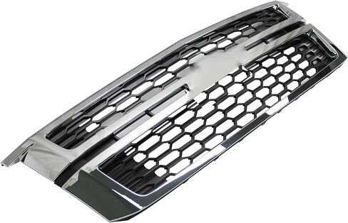 Front Bumper Grille Fit for 2015-2020 Chevrolet Chevy Tahoe Suburban LS LT Grill Intake Replacement with Gloss Black Grille Replacements in Kuwait