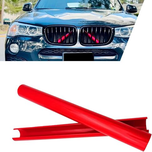2 PCS Automotive Grille Inserts Decorative Strip, Waterproof and Durable Vehicle Front Grill Strip, Compatible with BMW 1 2 3 4 5 6 7 Series, X3 X4 X5 (Blue) in Saudi Arabia