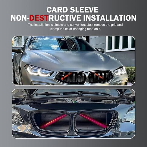 2 PCS Automotive Grille Inserts Decorative Strip, Waterproof and Durable Vehicle Front Grill Strip, Compatible with BMW 1 2 3 4 5 6 7 Series, X3 X4 X5 (Blue) in Saudi Arabia
